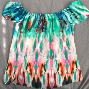 Off the Shoulder Multi Color Top